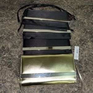 Bundle of 4 clutch bags brand new with strap.